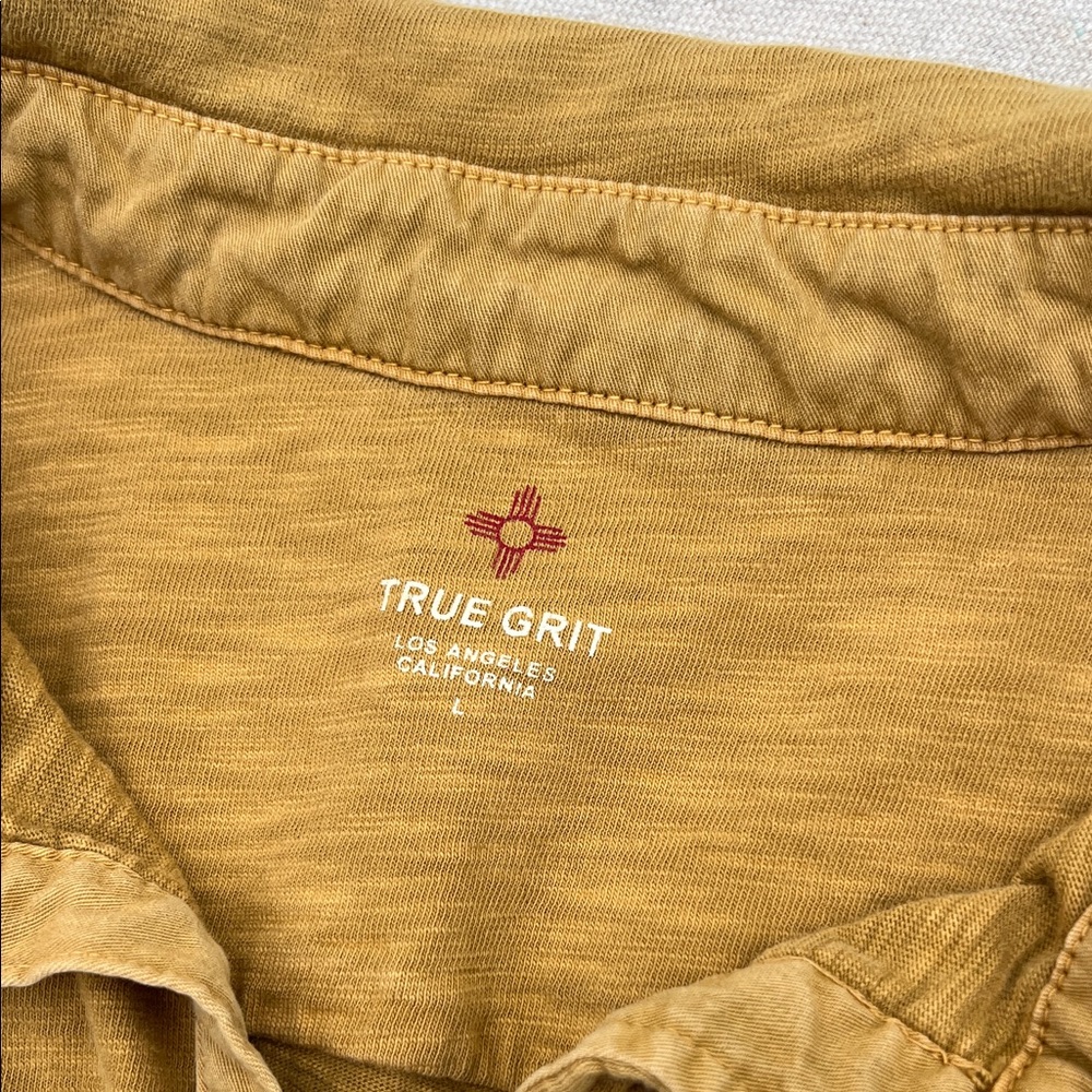 True Grit Men's Mustard Button-Down Casual Shirt - Picture 2 of 4